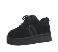 Générique Chaussures en coton confortables et décontractées avec velours épais et bottes courtes antidérapantes avec semelles épaisses (black,40)