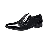 générique Chaussures en Cuir de Style Classique pour Hommes à Enfiler en Cuir PU Semelle en Caoutchouc à Talon Bloc Bottes Homme Cuir Haute (Black, 43)