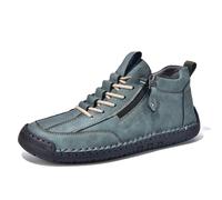 Générique Chaussures en Cuir décontractées pour Homme, Modèle avec Fermeture éclair latérale, Confort Toute l’année avec Jean ou Pantalon, pour Travail et Sorties Quotidiennes