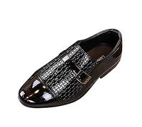 Générique Chaussures en cuir pour bébés garçons, style étudiant britannique, chaussures décontractées pour tout-petits, semelles antidérapantes, taille 18-24 mois
