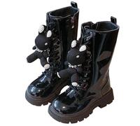 Générique Chaussures Enfant Hiver Chaudes,Bébé Chaud Bottines Boots Chaudes Bottes D'Équitation Mi-Mollet Et Garçon Chaussons Fille Randonnée Outdoor D'Escalade (Le noir,30)