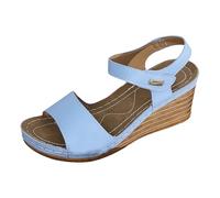 Générique Chaussures Ete Femme Sandales D'été Avec Talon Compensé Sandales Plates Pour Femme Été Confortable Chaussures Chic Et Mules Pied Tong Compensee La Plage L'extérieur Talon