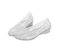 Générique Chaussures Femme Compensées Sandales Plateforme Chaussures Décontractées pour Femmes Sandales Respirantes Décontracté pour Femmes En Gelée Chaussure Compensee Femme Ete (Silver,40)