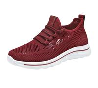 Générique Chaussures Femme ete Chaussures Confortables Femme Chaussures décontractées pour Femmes, de Sport Printemps-été et Automne, en Respirante, de Marche Confortables, Semelles Souples, Rouge 36