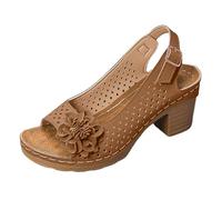 Générique Chaussures Femme Ete Chaussures De Claquettes Respirantes Tong Femme Cuir Sandales Tong Confortable Chaussure De Plage Sandales Compensées