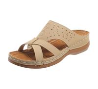 Générique Chaussures Femme Été Sandales De Trekking Pieds Nus Avec Sangle Réglable Sandales Femmes Plates Mode Été Bohème Strass Fleurs Cuir Pu Tongs Confortable Bout Ouvert Pour Filles Taille