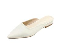 Générique Chaussures Femme Mules Bout Pointu Talon Bas Bureau Élégantes | Matière textile avec forme fermée raffinée, modèle léger adapté au travail, sorties, voyages et usage quotidien