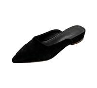 Générique Chaussures Femme Mules Bout Pointu Talon Bas Bureau Élégantes | Matière textile avec forme fermée raffinée, modèle léger adapté au travail, sorties, voyages et usage quotidien