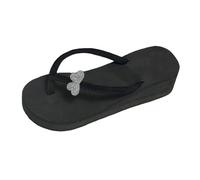 Générique Chaussures Femme Sandales Chaussures de plage féminines polyvalentes à l’ estivale sandales plates confortables pour vacances en bord de mer et promenades ensoleillées (Black, 38)