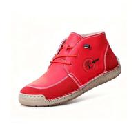 Générique Chaussures Femmes,Chaussures De Marche Femme,Bottines décontractées Sleek à mi-Mollet, idéales au Quotidien - Bottines Alliant Style, Confort et durabilité (Red, 38)