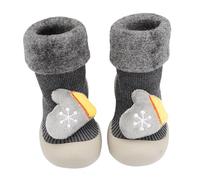 Générique Chaussures GarçOn Chaussettes d'hiver Chaudes et épaisses pour bébé,Chaussures de Marche pour Nourrissons et Tout-Petits(Grey,22.5 Toddler)