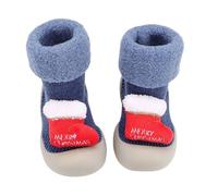Générique Chaussures GarçOn Chaussettes d'hiver Chaudes et épaisses pour bébé,Chaussures de Marche pour Nourrissons et Tout-Petits(Blue,25 Toddler)