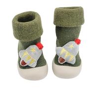 Générique Chaussures GarçOn Chaussettes d'hiver Chaudes et épaisses pour bébé,Chaussures de Marche pour Nourrissons et Tout-Petits(Army Green,20 Infant)