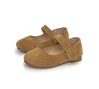 Générique Chaussures habillées pour Filles Mary Jane Plates Princesse Enfants Mariage soirée bébé école fête (Brown, 23.5 Infant)