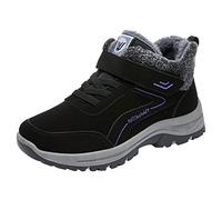 Générique Chaussures Homme Hiver Scratch - Chaussures De Sécurité Parade Polaire Botte De Neige Imperméable Bottine Femme Talon Plat Chauds Et Confortables Basket De Randonnée
