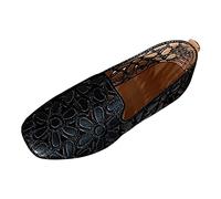 Générique Chaussures Hommes Arrivée été Noir Femmes Respirant en Cuir PU Ballet léger Doux Rond sans Lacet Chaussures de personnalisées