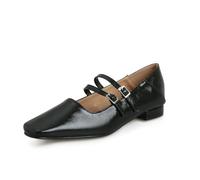 Générique Chaussures Mary Jane Femme Bout Carré Bride Cheville À Double Boucle Réglable Talon Bloc Bas Sandales D'Été Élégantes pour Bureau Loisirs Soirée