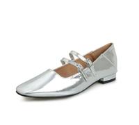 Générique Chaussures Mary Jane Femme Bout Carré Bride Cheville À Double Boucle Réglable Talon Bloc Bas Sandales D'Été Élégantes pour Bureau Loisirs Soirée