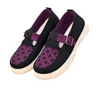 Générique Chaussures Mode Et Sport pour Femme Chaussure de Chaussures Décontractées À Carreaux pour Femmes,Printemps Et Automne,À Étrier,À Outdoor Running Gym (Black,36)