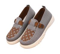 Générique Chaussures Mode Et Sport pour Femme Chaussure de Chaussures Décontractées À Carreaux pour Femmes,Printemps Et Automne,À Étrier,À Outdoor Running Gym (Grey,39)