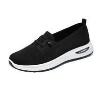 Générique Chaussures Mode Et Sport pour Femme Légère Minceur Chaussures pour Femmes Décontractées Ethniques D'Été Creux Respirant Talon Plat Semelle Souple Baskets Femmes Respirable (Black,40)