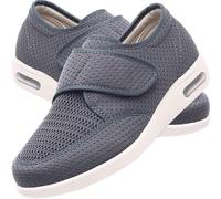 Générique Chaussures Orthopédiques Diabétiques, Chaussures Médicales Pour Les Pieds Enflés, Femmes Hommes Chaussure Orthopédiques Extra Large, Chaussure De Marche Réglables (Gris,39)