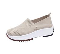 Générique Chaussures Orthopédiques pour Femme Baskets De Marche sans Laçage Anti-Dérapant Sneaker Maille Respirant Décontracté sur des Semelles Confort Basket De Course D'été Tennis Outdoor