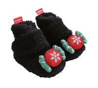 Générique Chaussures Pas Bébé Confort Doux Conception Dessins Animés Maintien Chaud Idéal Saison Hiver Automne Printemps Développement Motricité Enfants (Black, 11)