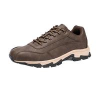 Générique Chaussures randonnée en Cuir à Lacets pour Hommes Sport décontractées Plein air Robustes avec Semelle antidérapante et Confort Optimal pour Marche Longue durée (Brown, 46)