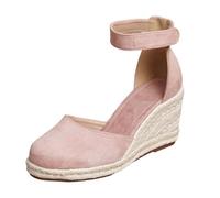 Générique Chaussures rthopéDiques Sandales compensées confortables à bout rond et semelle épaisse en ajouré pour femmes Sandales Femme rthopéDique (Red, 37)