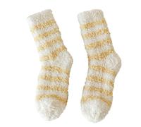 Générique Chaussures Running Chaud de noël coupe-vent impression Tube chaussettes Long Tube coton Transparent Lot (Yellow, One Size)