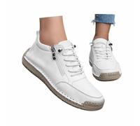 Générique Chaussures Unisexe Couple Mode Unies Solides Plates Flat Fermeture Éclair Latérale Side Zipper Sneakers Décontractées Casual Sans Lacets Slip On Chaussures Loisir Extérieures Outdoor