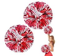 Générique Cheerleader Pompons, 2pcs Girl Shiny Pom | Squad de Cheerleading Spirited Accessoires de Costumes pour la fête, la Danse, Les Sports pour Les Filles