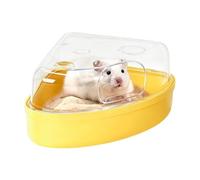 Générique Cheese Shaped Hamster Bath House Transparent Grooming Container