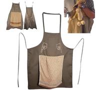 Générique Chef's Prank Apron,Hilarious Creative Prank Aprons for Men,Surprise Hiding In The Pocket Funny Gifts (brown, 1pcs)