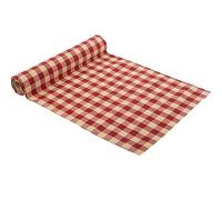 Générique - Chemin DE Table Tissu Vichy Beige Rouge 28CMX5M
