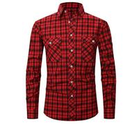 Générique Chemise A Carreaux Homme Traditionnels Tenue Bavaroise Chemise Homme Flanelle D'Oktoberfest Style Authentique pour Lederhosen, FêTes De La BièRe Et RéUnions Festives
