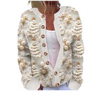 Générique Chemise de Noël Femme, Chemise à Imprimé 3D de Sapins de Noël en Dentelle et Perles sur Fond Crème, Élégante et Festive pour Les Fêtes de Noël Cadeau noël