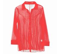 Générique Chemise De Nuit pour Femme Maille Transparente Boutonnage Devant Style Chemisier Design Suggestif Et Confortable pour Un Charme Discret Et Élégant Lingerie Femme