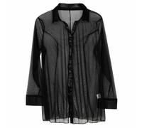 Générique Chemise De Nuit pour Femme Maille Transparente Boutonnage Devant Style Chemisier Design Suggestif Et Confortable pour Un Charme Discret Et Élégant Lingerie Femme