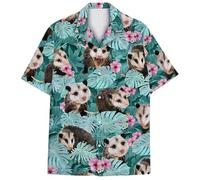 Générique Chemise décontractée à Manches Longues avec Impression boutonnée pour Un Style Quotidien élégant et des activités en Plein air (Mint Green, L)