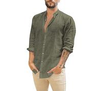 Générique Chemise décontractée à Manches Longues pour Hommes T Shirts Pack (#2 Green L)