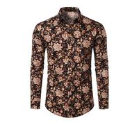 Générique Chemise Ete Homme - Chemise Homme Décontractée Chemise Hawa Iian pour Homme Chemise d'affaires Florale Chemise décontractée à Manches Longues et Boutons