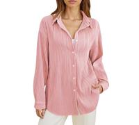 Générique Chemise Femme Élégante en Jacquard à Manches Longues, Chemisier Décontracté et Confortable, Blouse de Style Raffiné, Haut Polyvalent pour Tous Les Jours et Vacances(M)