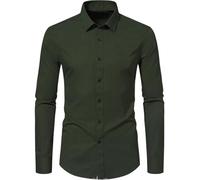 Générique Chemise habillée pour Homme Coupe Classique Style Business Casual Infroissable élégante Confortable Tissu Stretch idéale Quotidien Travail Loisirs Toutes Saisons