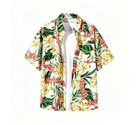 Générique Chemise HawaïEnne Homme - Une Chemise, Ample et Confortable à Manches Courtes et à Rayures Verticales.