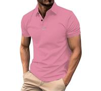 Générique Chemise Homme Boutonnée - Manches Courtes, Col Ouvert, Côtelée, Couleur Unie, Polyvalente, Haut Décontracté pour Un Style Moderne