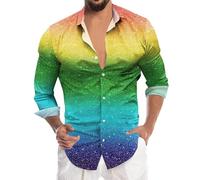 Générique Chemise Homme Disco, Chemise Doree Homme Vetement Psychedelique Chemise Argentee Homme Déguisement Homme Année 60 Chemise Annee 70 Chemise A Paillette Style Annee 70 Homme