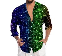 Générique Chemise Homme Disco, Sweat Oversize Homme Leopard Homme Déguisement Paillettes Homme Deguisement Année 70 Homme Chemise A Motif Homme Vetement Hippie Homme Chemise Homme Or