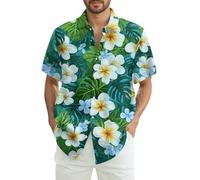 Générique Chemise Homme Funky Hawaïenne Manches Courtes Été Shirt de Fleur Aloha Tropical Imprimé Plage Casual Classique Hawaii Décontractée Casual